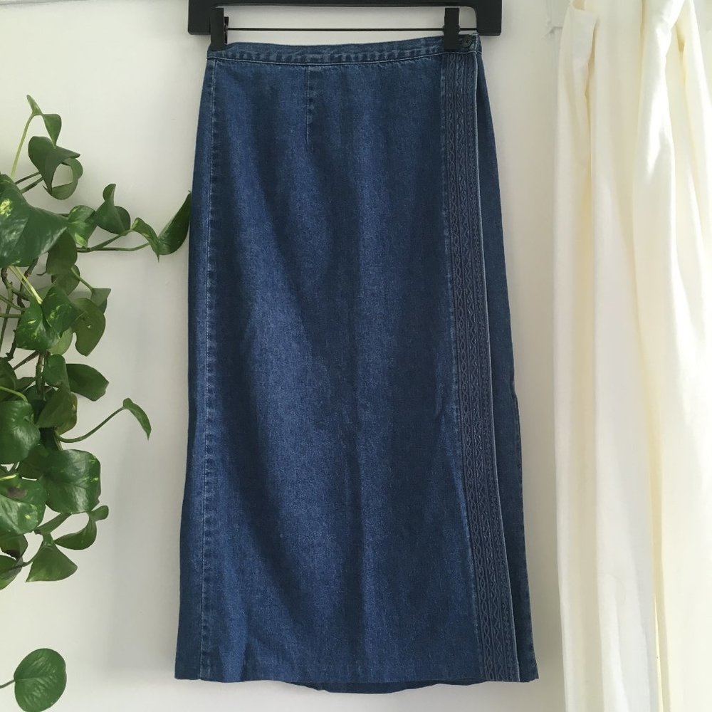 Talbots Jean Skirt